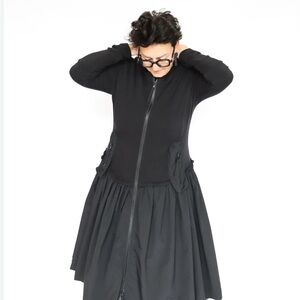 RUNDHOLZ BLACK LABEL DRESS Elegant Black Maxi Dress